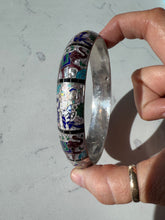 Load image into Gallery viewer, Chunky Enamel Sterling Bangle 8”
