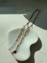 Load image into Gallery viewer, Gold Vermeil Paperclip Link Chain 16”-18”
