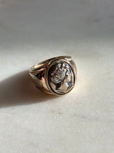 Load image into Gallery viewer, Two-Tone Sterling Cameo Ring Size 7
