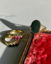 Load image into Gallery viewer, Vintage 1970s Ruby 18k Gold Ring Size 4.25

