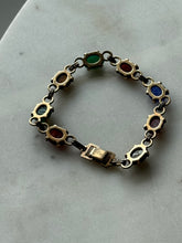 Load image into Gallery viewer, Vintage 1/20 12k Gold Fill Scarab Beetle Bracelet 6.75”
