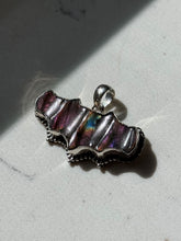 Load image into Gallery viewer, Labradorite Sterling Silver Bat Pendant
