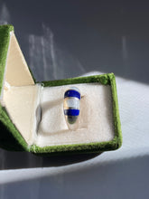 Load image into Gallery viewer, Lapis &amp; Mother of Pearl Sterling Silver Ring
