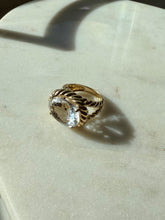 Load image into Gallery viewer, Chunky Quartz Gold Vermeil Ring Size 6
