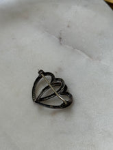 Load image into Gallery viewer, Antique Double Heart Sterling Brooch
