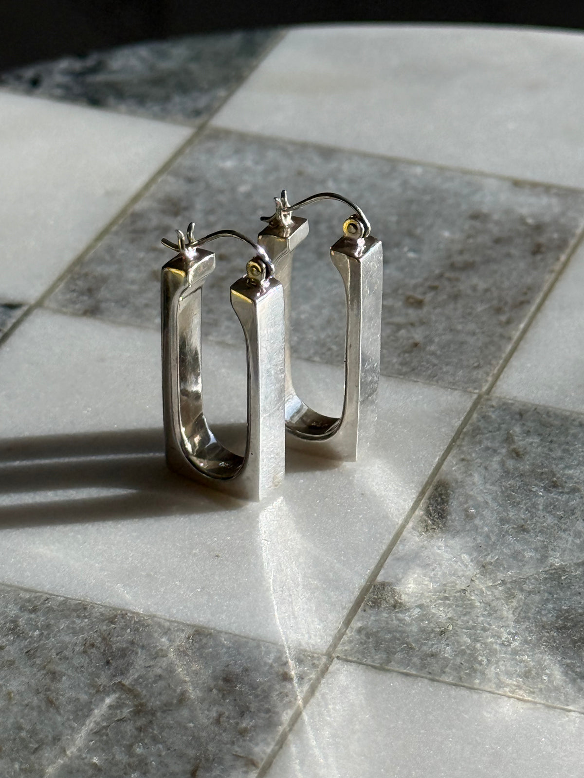Modernist Sterling Silver Earrings