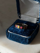 Load image into Gallery viewer, Vintage Enamel Peace Sign Sterling Silver Ring Size 5.5

