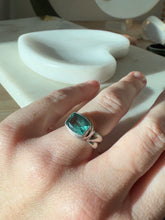 Load image into Gallery viewer, Blue Spinel Sterling Silver Ring Size 6
