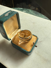 Load image into Gallery viewer, CZ Gold Vermeil Double Band Ring Size 9.25
