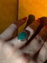 Load image into Gallery viewer, Malachite Sterling Silver Ring Size 6
