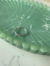 Load image into Gallery viewer, Green Lab Grown Diamond Stone Sterling Silver Dainty Stacker Size 8
