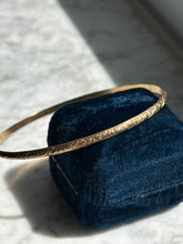 Load image into Gallery viewer, Vintage 14k Solid Gold Thin Bangle Bracelet
