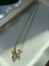 Load image into Gallery viewer, Vintage 12k Gold Fill Bow Necklace 19”
