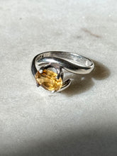 Load image into Gallery viewer, Vintage Citrine Sterling Silver Ring Size 6.5
