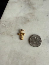 Load image into Gallery viewer, Gold Vermeil Mini Cross Charm
