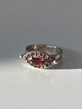 Load image into Gallery viewer, Vintage Garnet Sterling Silver Ring Size 7
