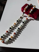Load image into Gallery viewer, Vintage Jade Bead &amp; 14k Gold Necklace 21”
