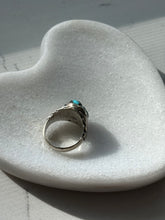 Load image into Gallery viewer, Vintage Turquoise Sterling Silver Ring Size 9
