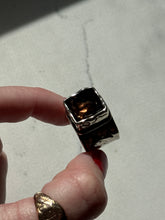 Load image into Gallery viewer, Silpada Smokey Quartz Sterling Silver Square Ring Size 6
