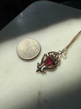 Load image into Gallery viewer, Vintage Red Spinel 1/20 12k Gold Filled Necklace

