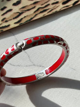 Load image into Gallery viewer, Angelique de Paris Red Resin &amp; Sterling Silver Bangle Bracelet
