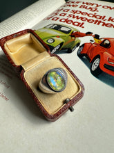 Load image into Gallery viewer, Chunky Green Stone Sterling Silver Ring Size 12.25
