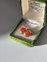 Load image into Gallery viewer, Vintage Orange Opal Sterling Silver Earrings

