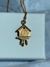 Load image into Gallery viewer, Vintage 18k Gold Cuckoo Clock Pendant
