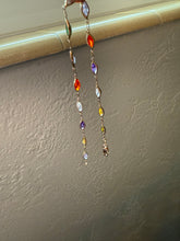 Load image into Gallery viewer, Italian 14k Yellow Gold Multicolor Station Bracelet 7.75”
