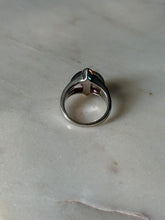 Load image into Gallery viewer, Pink Glass Sterling Silver Ring Size 7
