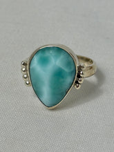 Load image into Gallery viewer, Larimar Sterling Silver Ring Size 7
