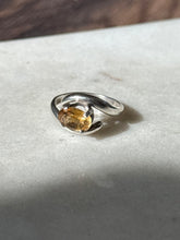Load image into Gallery viewer, Vintage Citrine Sterling Silver Ring Size 6.5
