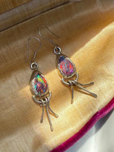 Load image into Gallery viewer, Vintage Opal Sterling Silver Fringe Earrings
