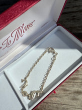Load image into Gallery viewer, Dolphin Heart Rolo Link Sterling Silver Bracelet 7”
