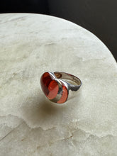 Load image into Gallery viewer, Chunky Red Heart Sterling Silver Resin Ring
