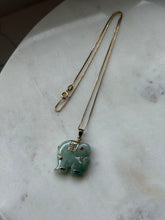 Load image into Gallery viewer, Jade Elephant Gold Vermeil Necklace
