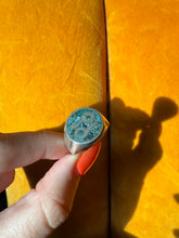 Load image into Gallery viewer, Mexico Cancer Turquoise Sterling Ring Size 10.25
