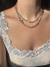 Load image into Gallery viewer, David Yurman Faceted Rose Quartz Sterling Silver &amp; 18k Gold Toggle Clasp Chain
