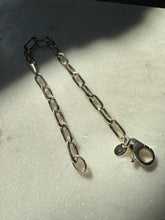 Load image into Gallery viewer, Italian Paperclip Link Sterling Silver Bracelet 7.5”
