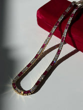 Load image into Gallery viewer, Gold Vermeil Tennis Necklace 18”
