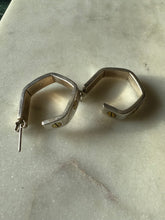 Load image into Gallery viewer, Mexico Sterling Silver &amp; Brass Hoop Earrings
