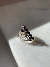Load image into Gallery viewer, Vintage Lapis Sterling Silver Ring Size 7.5
