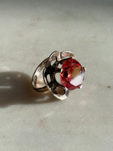 Load image into Gallery viewer, Vintage Synthetic Topaz Sterling Silver Ring Size 5.75
