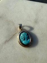 Load image into Gallery viewer, Blue Cameo Sterling Silver Pendant
