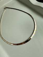 Load image into Gallery viewer, Two-Tone Sterling Silver Gold Vermeil Omega Collar Necklace 17”
