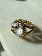 Load image into Gallery viewer, Chunky Quartz Gold Vermeil Ring Size 6
