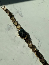 Load image into Gallery viewer, Vintage Goldtone Slider Charm Wrist Watch
