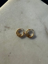 Load image into Gallery viewer, Mini 14k Gold Butterfly Hoops
