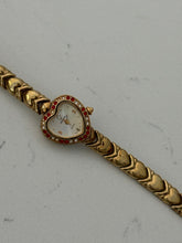 Load image into Gallery viewer, Vintage Gold Plated Heart Wrist Watch

