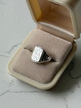 Load image into Gallery viewer, Antique Engraved Signet Sterling Ring Size 6.75
